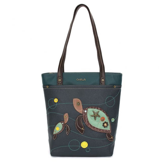 Chala Sea Turtles Deluxe Everyday Tote Bag is the most adorable tote bag you'll ever own! Get this adorable purse for yourself, a friend or a family member. This is the perfect shoulder bag for lovers of the ocean!