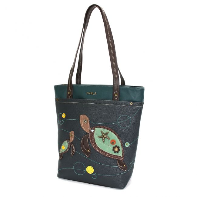 Chala Sea Turtles Deluxe Everyday Tote Bag is the most adorable tote bag you'll ever own! Get this adorable purse for yourself, a friend or a family member. This is the perfect shoulder bag for lovers of the ocean!
