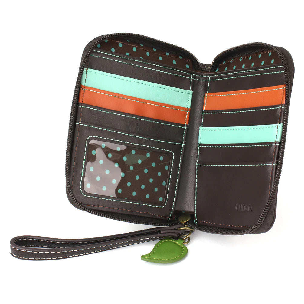 Chala Zip Around Sloths Wallet Wristlet is the perfect gift for Sloth lovers.