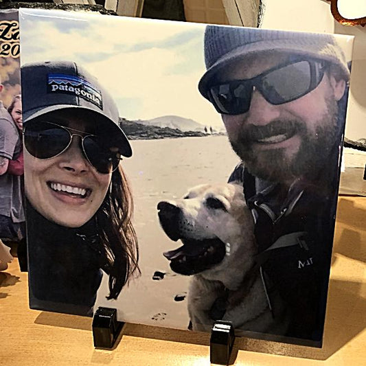 Custom Ceramic Photo Tile For Pet Lovers Using My Picture Printed on Tile  | Enchanted Memories, Custom Engraving & Unique Gifts
