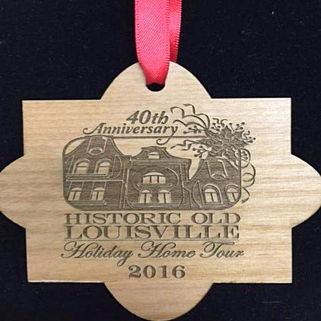 Custom Wooden Christmas Ornament with Company or Event Logo Engraved