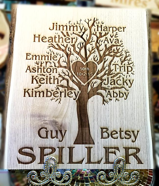 Custom Engraved Family Tree Plaque
