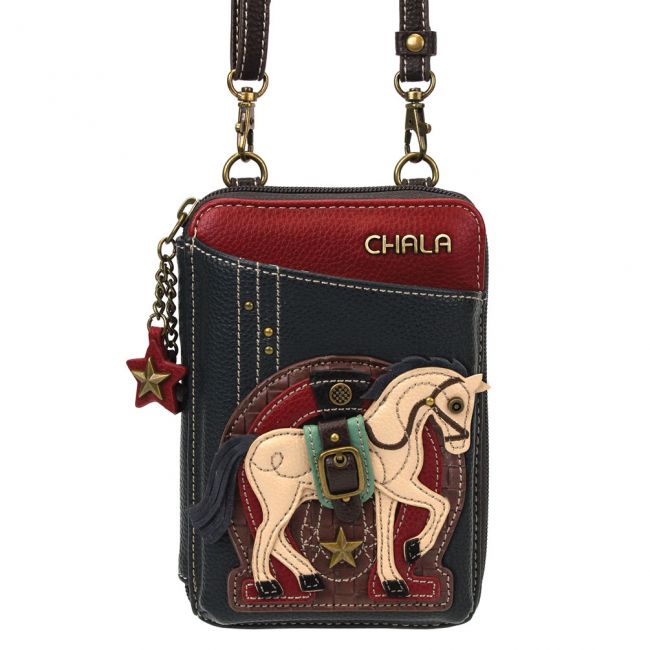 CHALA Crossbody Cell Phone Case/Wallet - Horse - Enchanted Memories, Custom Engraving & Unique Gifts