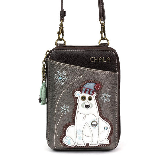 CHALA Crossbody Cell Phone Case/Wallet - Polar Bear - Enchanted Memories, Custom Engraving & Unique Gifts