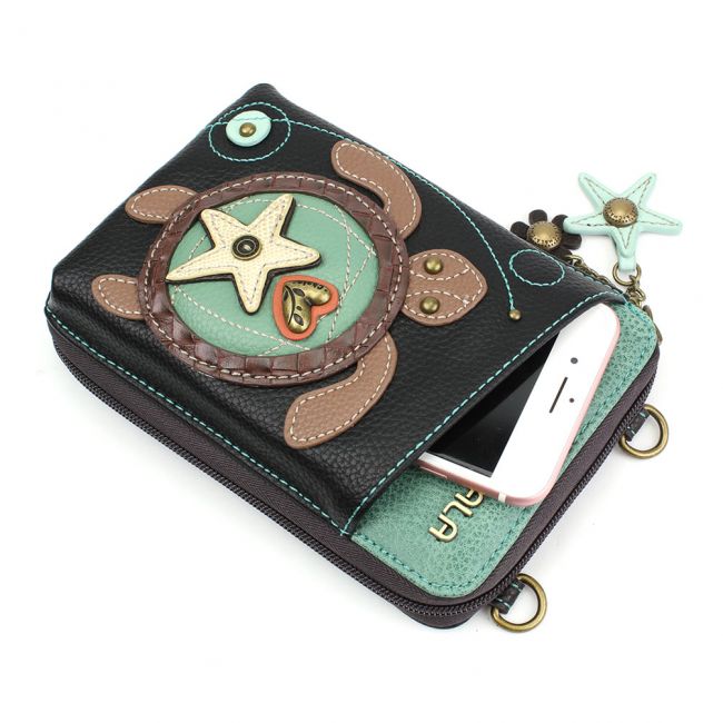 CHALA Crossbody Cell Phone Case/Wallet - Sea Turtle - Enchanted Memories, Custom Engraving & Unique Gifts