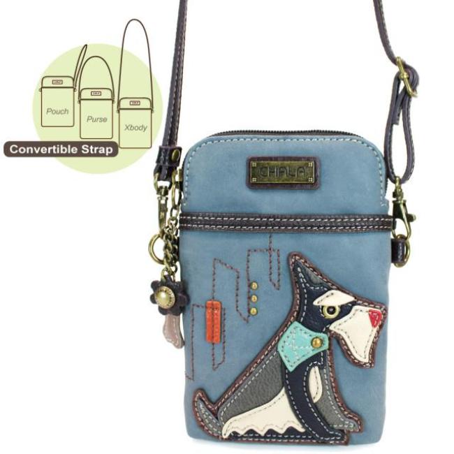CHALA Crossbody Cell Phone Case - Schnauzer - Enchanted Memories, Custom Engraving & Unique Gifts