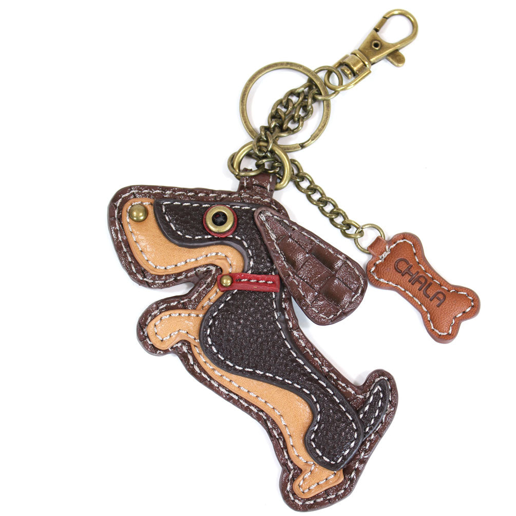 CHALA Wiener Dog Key Fob, Purse Charm - Enchanted Memories, Custom Engraving & Unique Gifts