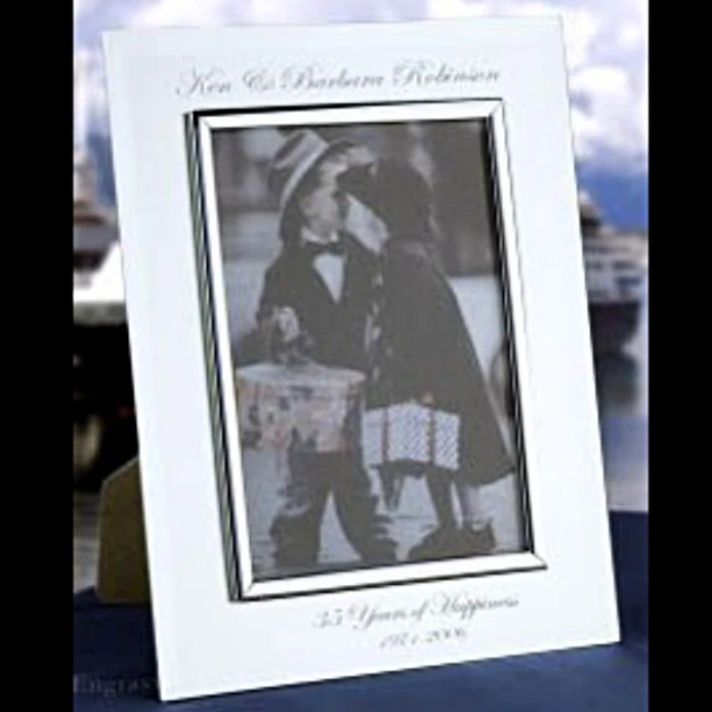 Engraved Mirror Glass Wedding Picture Frame Etched Photo Frame for Wedding Photo, Baby Photo, Remembrance Photo | Enchanted Memories, Custom Engraving