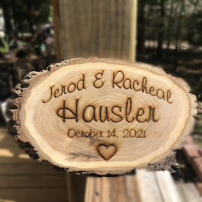 Personalized Wooden Love Plaque is a perfect personalized engagement, wedding or anniversary gift | Enchanted Memories, Custom Engraving & Unique Gifts