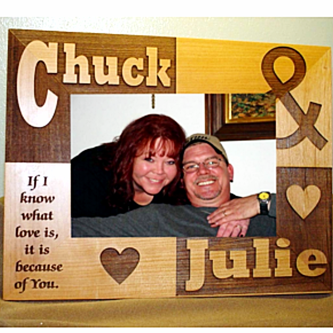 Engraved Wedding Wooden Picture Frame Personalized For Anniversary