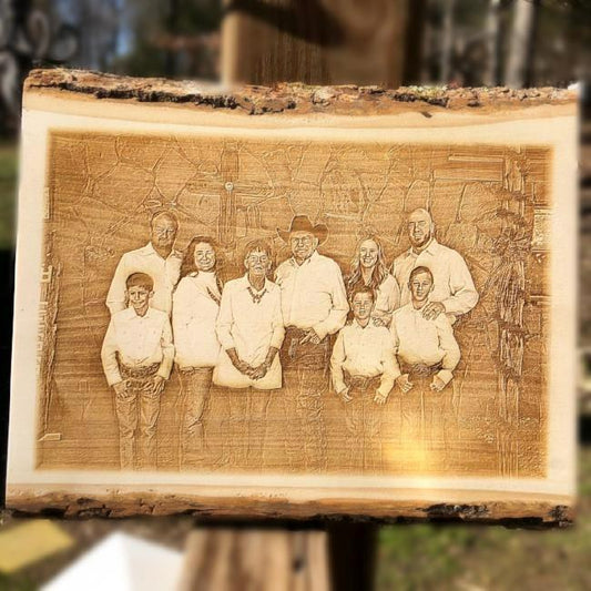 Engraved Wooden Family Photo Plaques the perfect way to make your memories last a lifetime! - Enchanted Memories, Custom Engraving & Unique Gifts