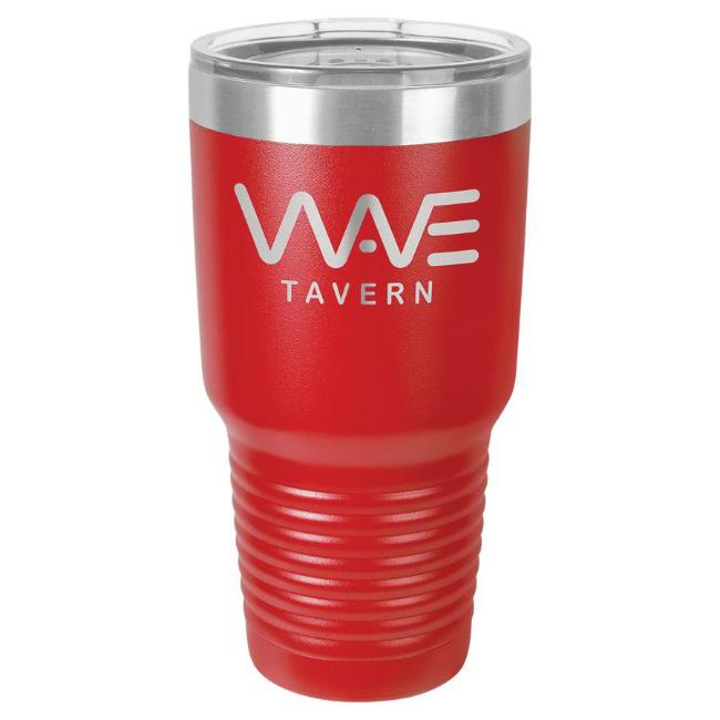 Engraved Yeti Style Insulated Tumbler Mug Stainless Steel Red Personalized | Enchanted Memories, Custom Engraving & Unique Gifts