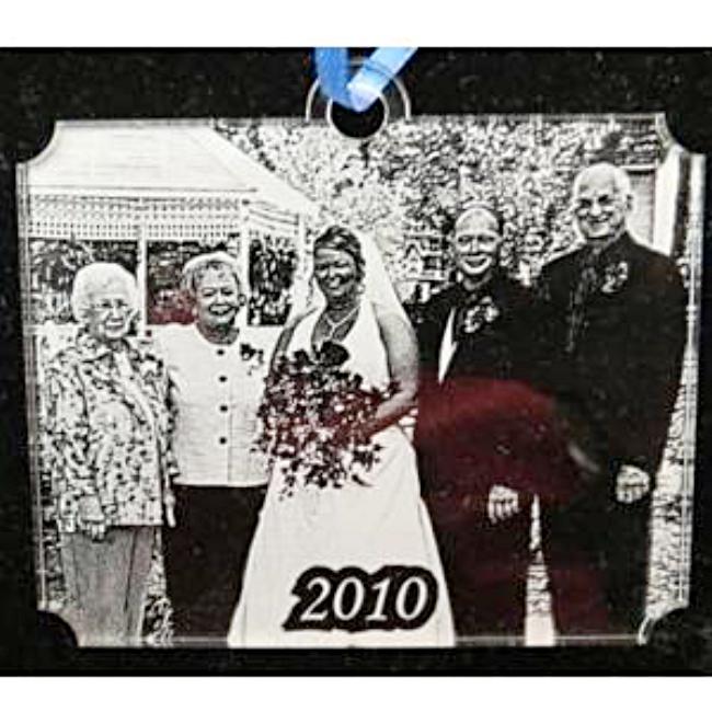 Custom Engagement Photo Ornaments Engraved with Your Special Picture Perfect Personalized Gifts for Wedding or Anniversary | Enchanted Memories, Custom Engraving