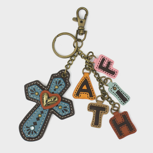 CHALA Charming Charms Keychain - Faith with Cross