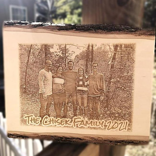 Solid Wood Family Photo Plaque