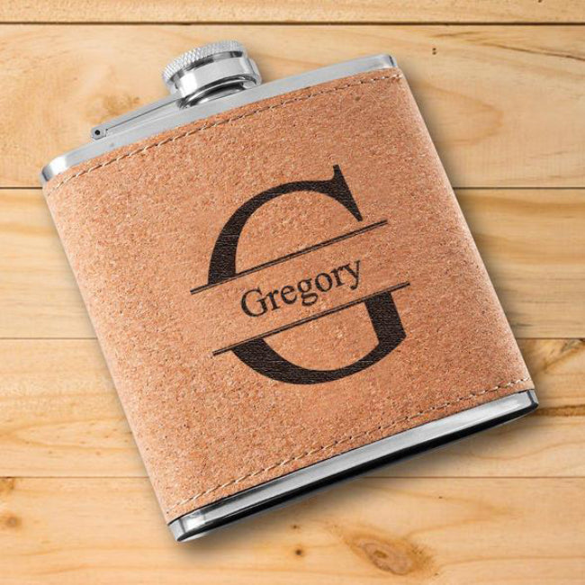 Personalized Cork Flask - Enchanted Memories, Custom Engraving & Unique Gifts