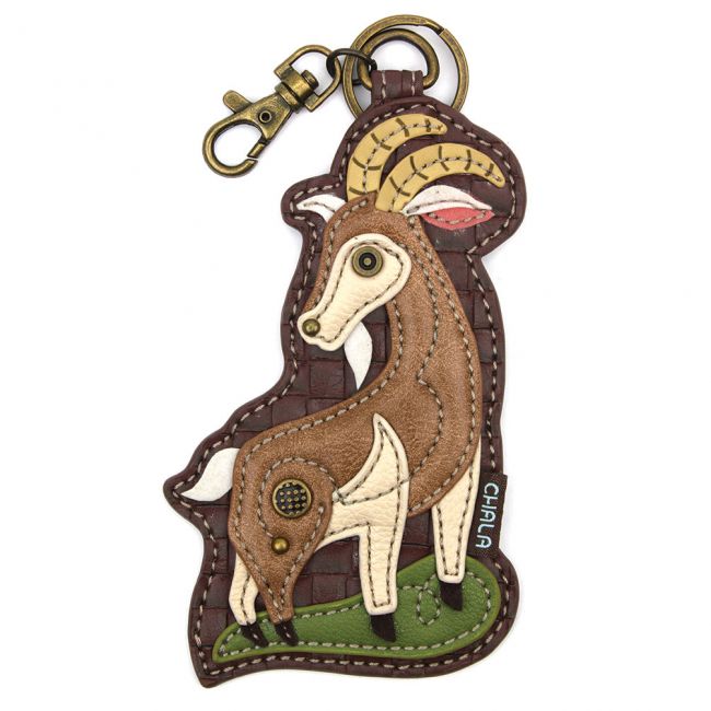 CHALA Goat Key Fob, Coin Purse Charm - Enchanted Memories, Custom Engraving & Unique Gifts