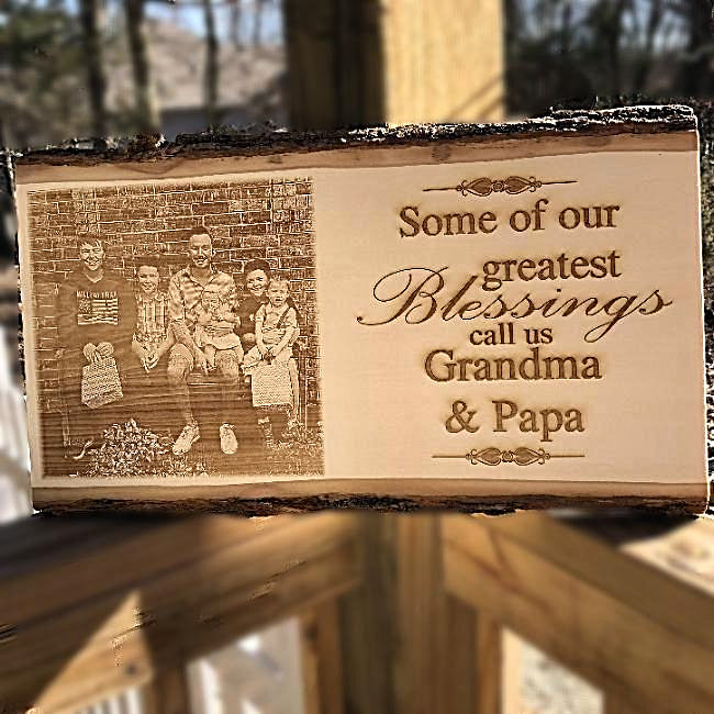 Engraved Photo of Grandkids for Grandparents is the perfect gift for Mimi and Papa!