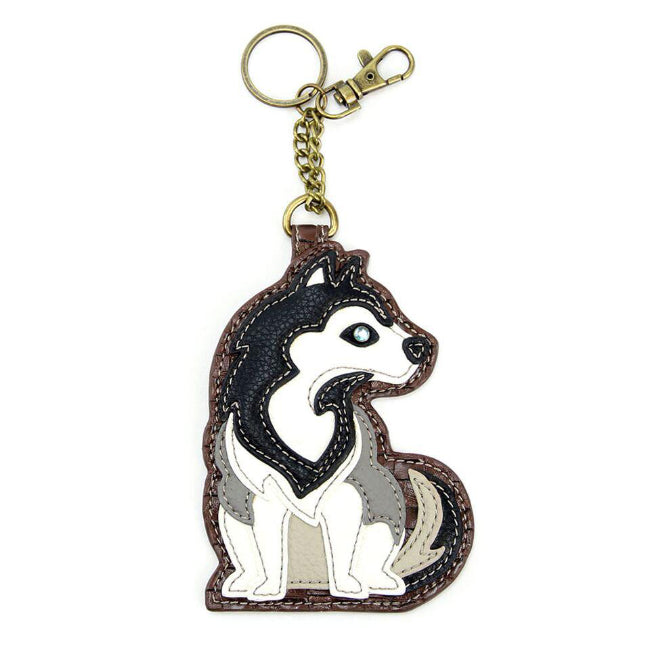 CHALA Husky Key Fob, Coin Purse, Purse Charm - Enchanted Memories, Custom Engraving & Unique Gifts