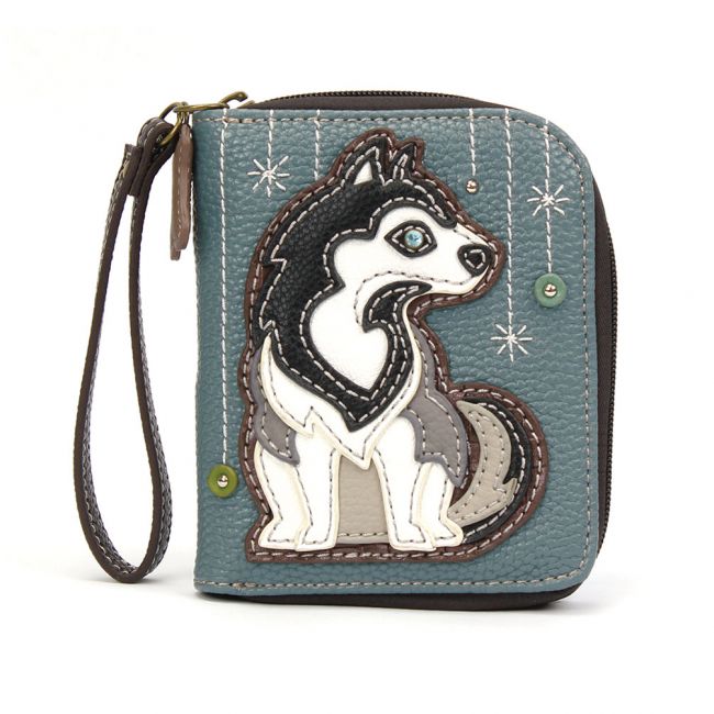 CHALA Husky Dog Wallet - Enchanted Memories, Custom Engraving & Unique Gifts