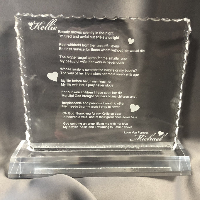 Our Personalized Anniversary Poem Gift - Enchanted Memories, Custom Engraving & Unique Gifts