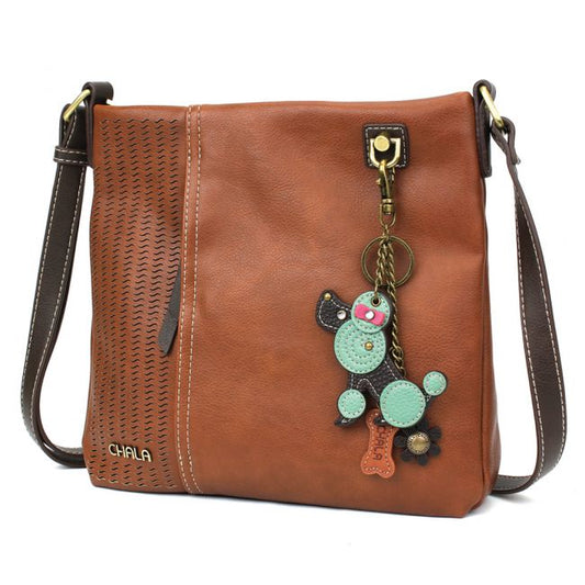 CHALA Laser Cut Crossbody with Poodle Keychain - Enchanted Memories, Custom Engraving & Unique Gifts