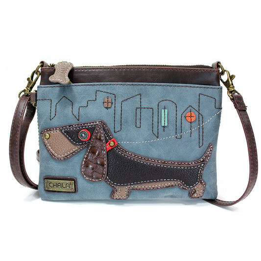 CHALA Mini Crossbody Wiener Blue - Enchanted Memories, Custom Engraving & Unique Gifts