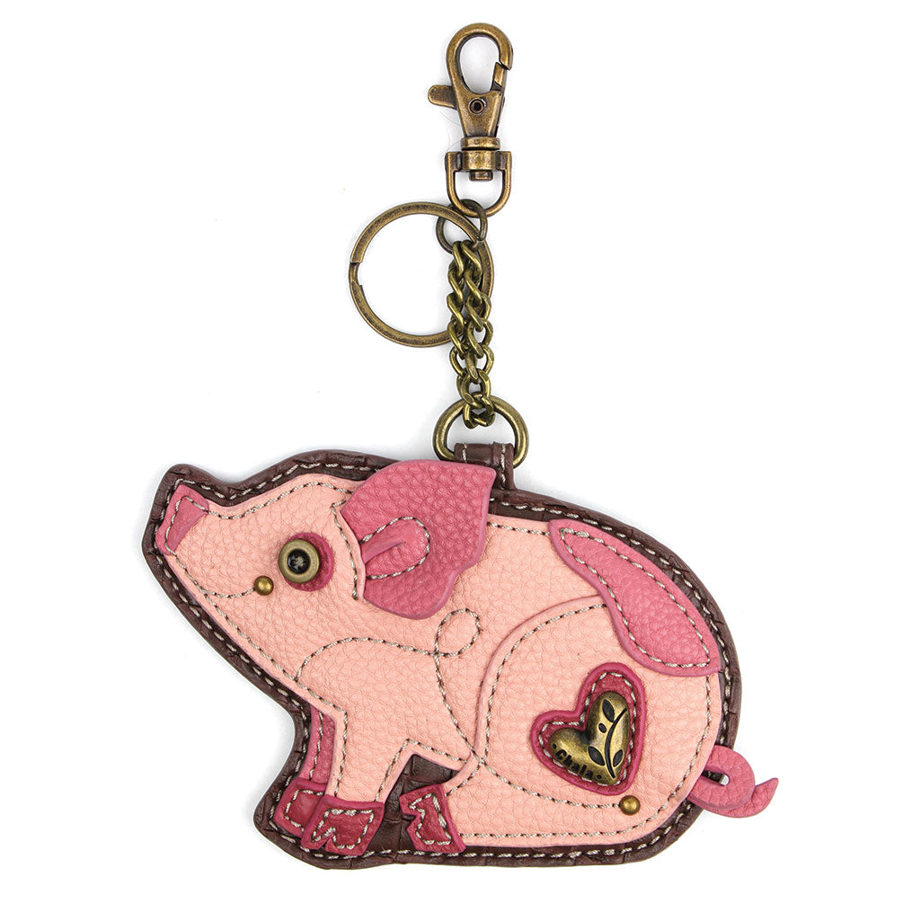 CHALA Pig - Key Fob, Coin Purse, Purse Charm - Enchanted Memories, Custom Engraving & Unique Gifts