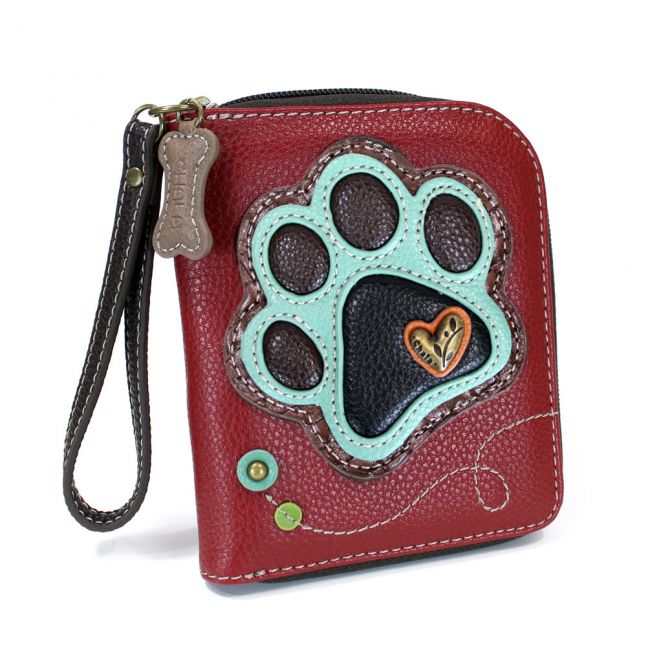 CHALA Paw Print Teal Wallet - Enchanted Memories, Custom Engraving & Unique Gifts