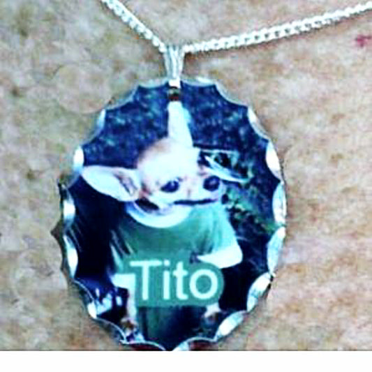 Pet Photo Pendant Necklace - Enchanted Memories, Custom Engraving & Unique Gifts