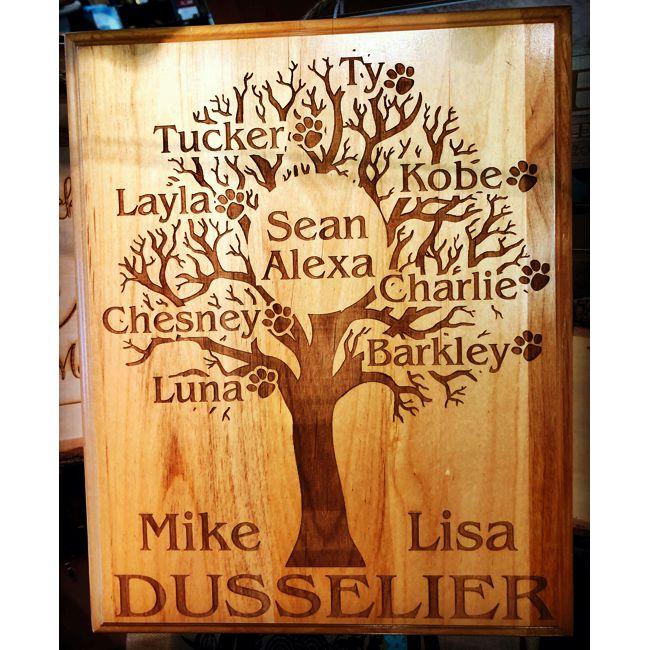 Personalized Family Tree Pet Plaque Perfect Gift for all of your Animal Loving Family Members Pets are Family too | Enchanted Memories, Custom Engraving & Unique Gifts