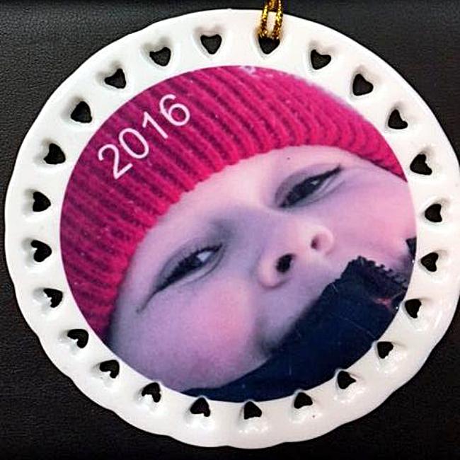 Personalized Ceramic Photo Christmas Ornament Made Just For You With Your Favorite Picture Family Pets Home Cars Custom Made