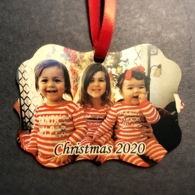Personalized Photo Keepsake Christmas Ornament for parents or grandparents with your favorite picture | Enchanted Memories, Custom Engraving 