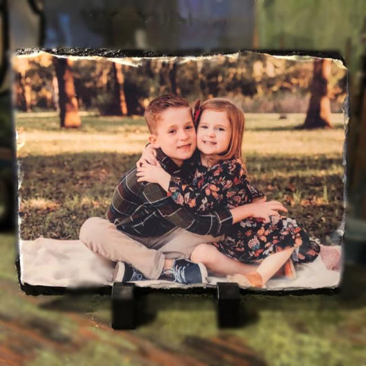 Natural Slate Family Photo Plaques - Enchanted Memories, Custom Engraving & Unique GiftsCustom Natural Slate Family Photo Plaques - Enchanted Memories, Custom Engraving & Unique Gifts