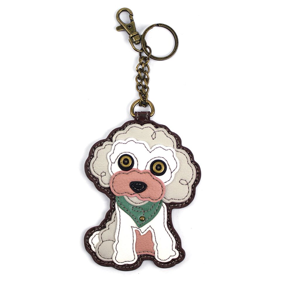 CHALA Poodle Key Fob, Coin Purse, Purse Charm - Enchanted Memories, Custom Engraving & Unique Gifts