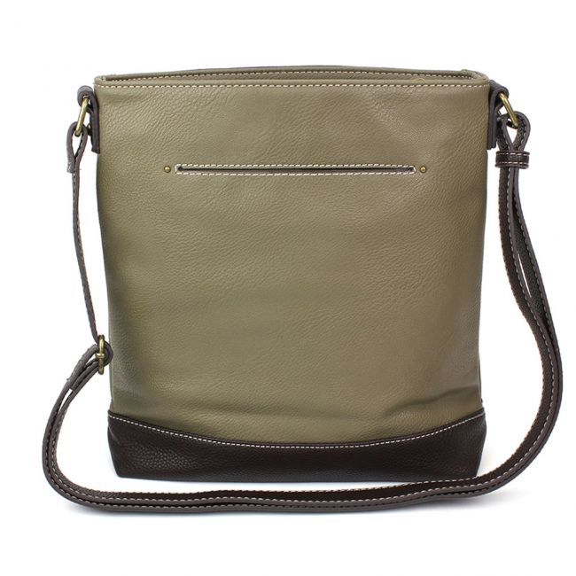 Chala Fox Cellphone Crossbody Handbag - Convertible Strap, Dark Olive Faux Leather, 5" X 7.5" 3 thumbnail image