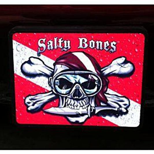 Salty Bones Custom Scuba Diving Trailer Hitch Cover to Personalized Your Ride with your favorite Scuba Diving Image