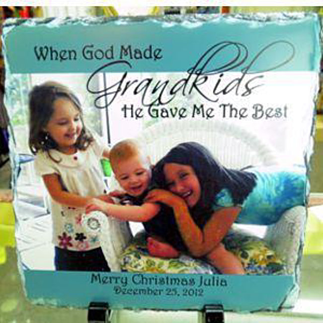 Personalized Photo Slate Plaques - Enchanted Memories, Custom Engraving & Unique Gifts
