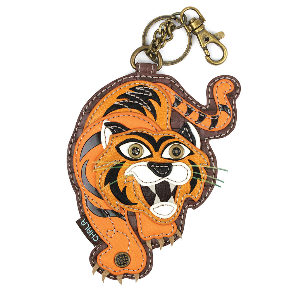 CHALA Tiger Key Fob, Coin Purse, Purse Charm - Enchanted Memories, Custom Engraving & Unique Gifts