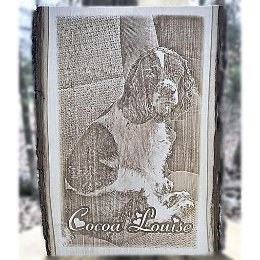 Custom Picture in wood engraved with your favorite photograph to display and enjoy for all time. 