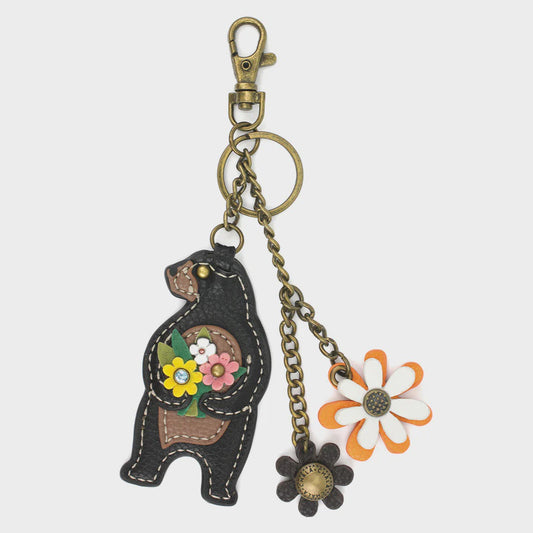 CHALA Bear with Flowers Keychain