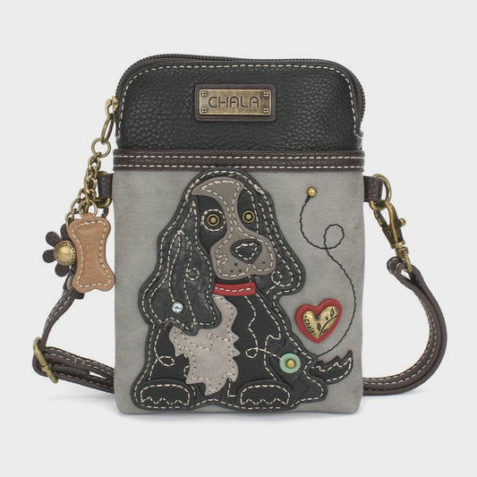 CHALA Crossbody Cell Phone Case  - Cocker Spaniel Black