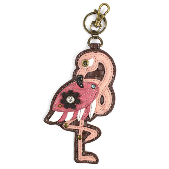 CHALA Flamingo Key Fob, Coin Purse. Purse Charm | Enchanted Memories, Custom Engraving & Unique Gifts