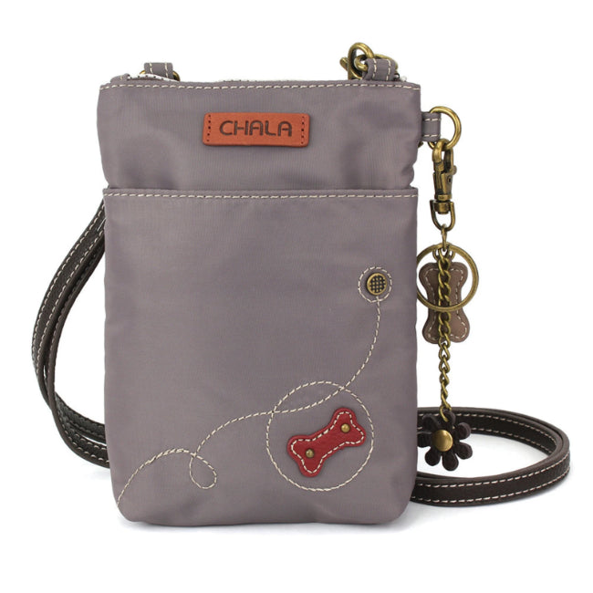 Chala Cell Phone Crossbody Bag Paw Print - Gray